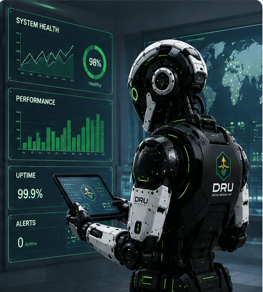 DRU operate mode robot monitoring system health dashboards